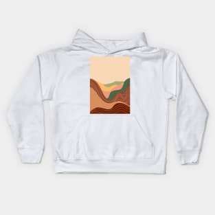 Modern Earthy Tones Mountains 16 Kids Hoodie